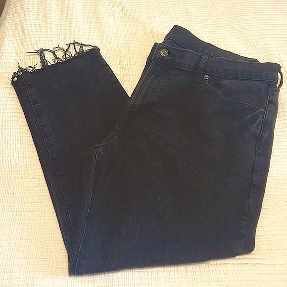 GAP mid rise girlfriend jeans, black - Picture 1 of 1